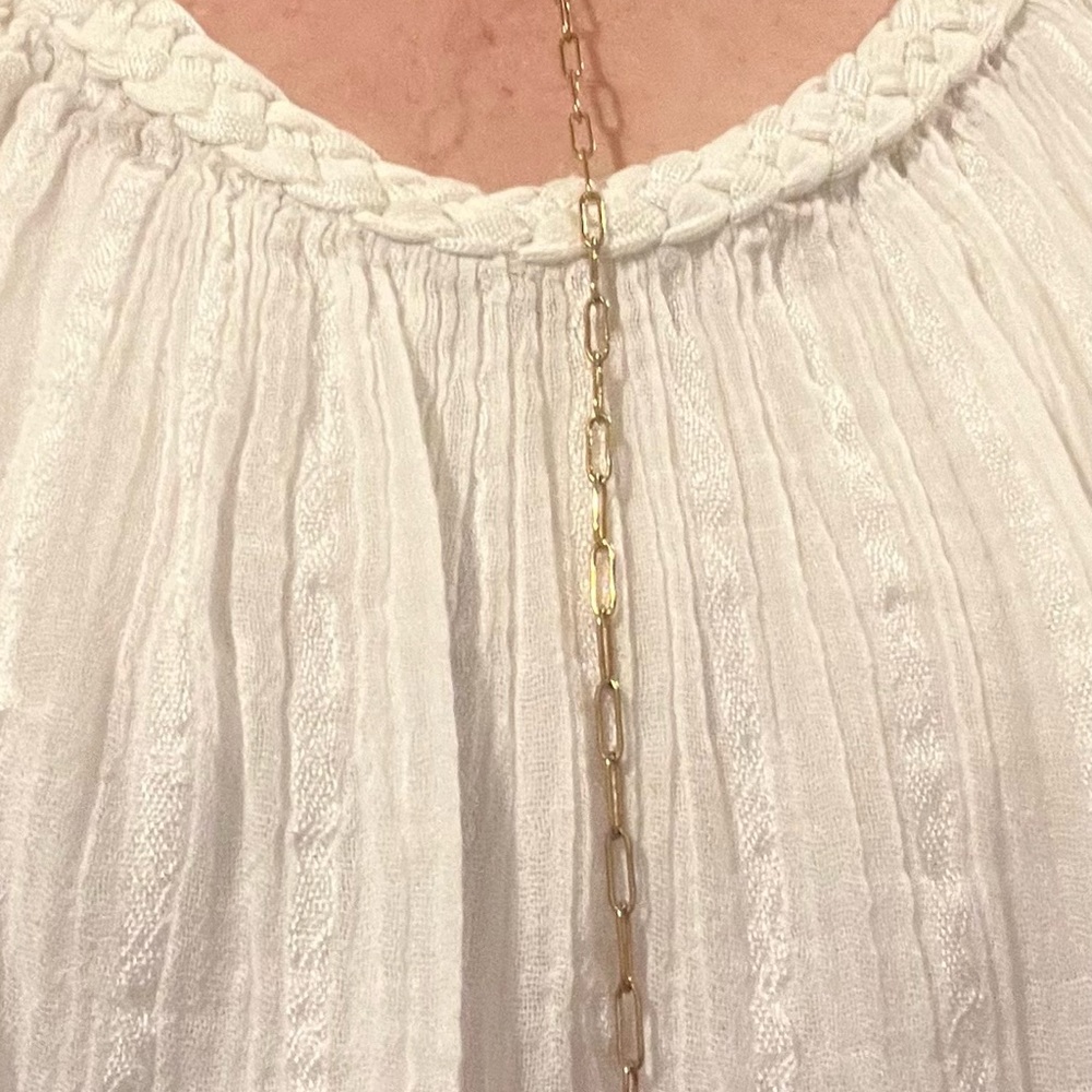 Handmade Gold Chain Necklace with Gems